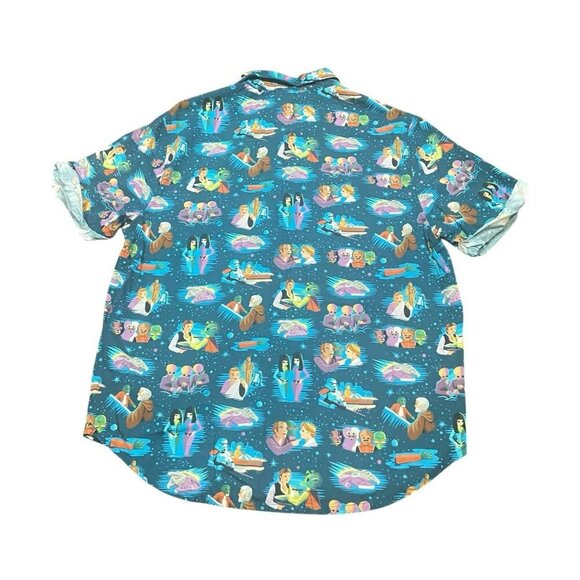 Disney Star Wars Under the Twin Suns by Jeff Granito Button-Up Shirt Mens Size S - Picture 2 of 9